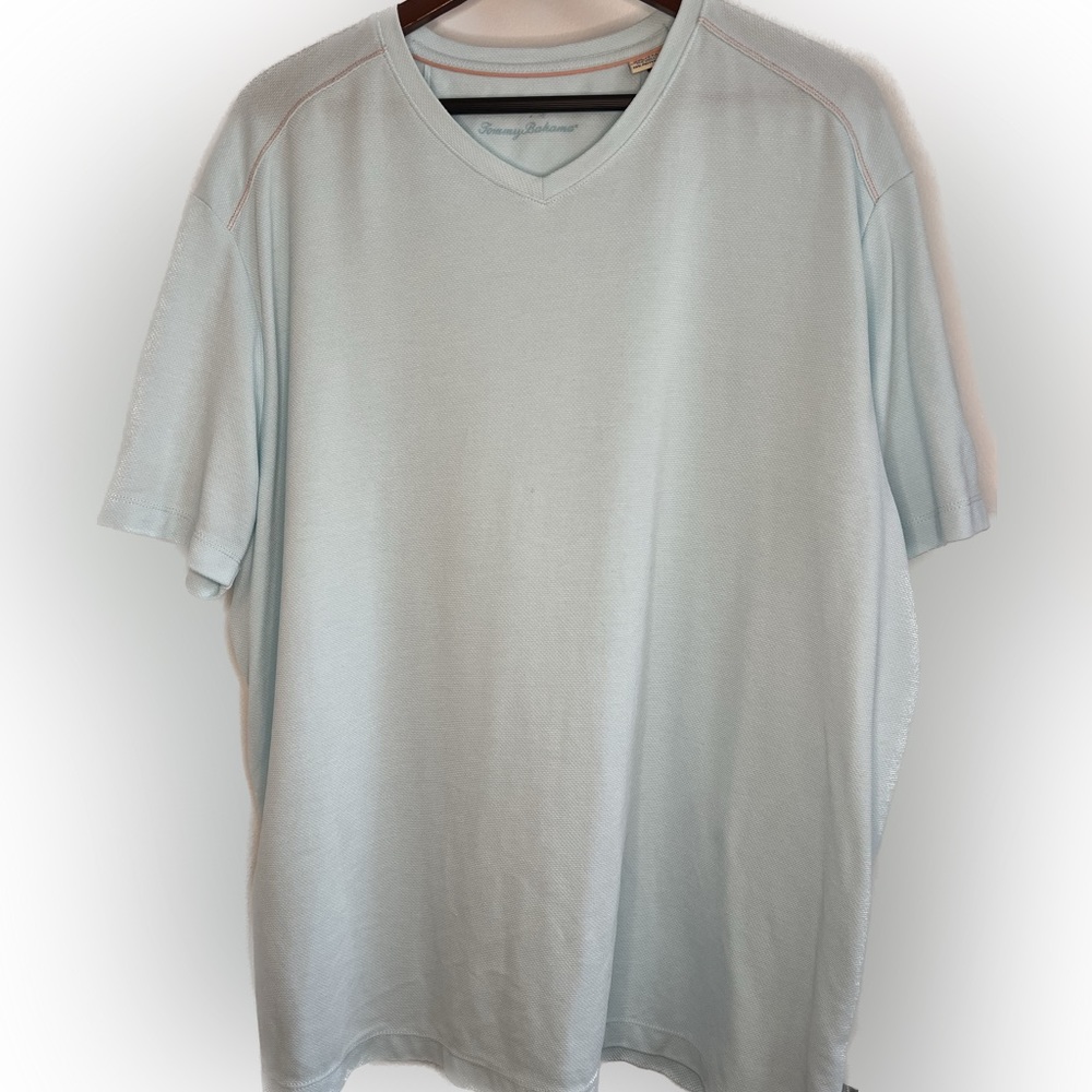 Tommy Bahama Mens Aqua/Mint vneck XXL
